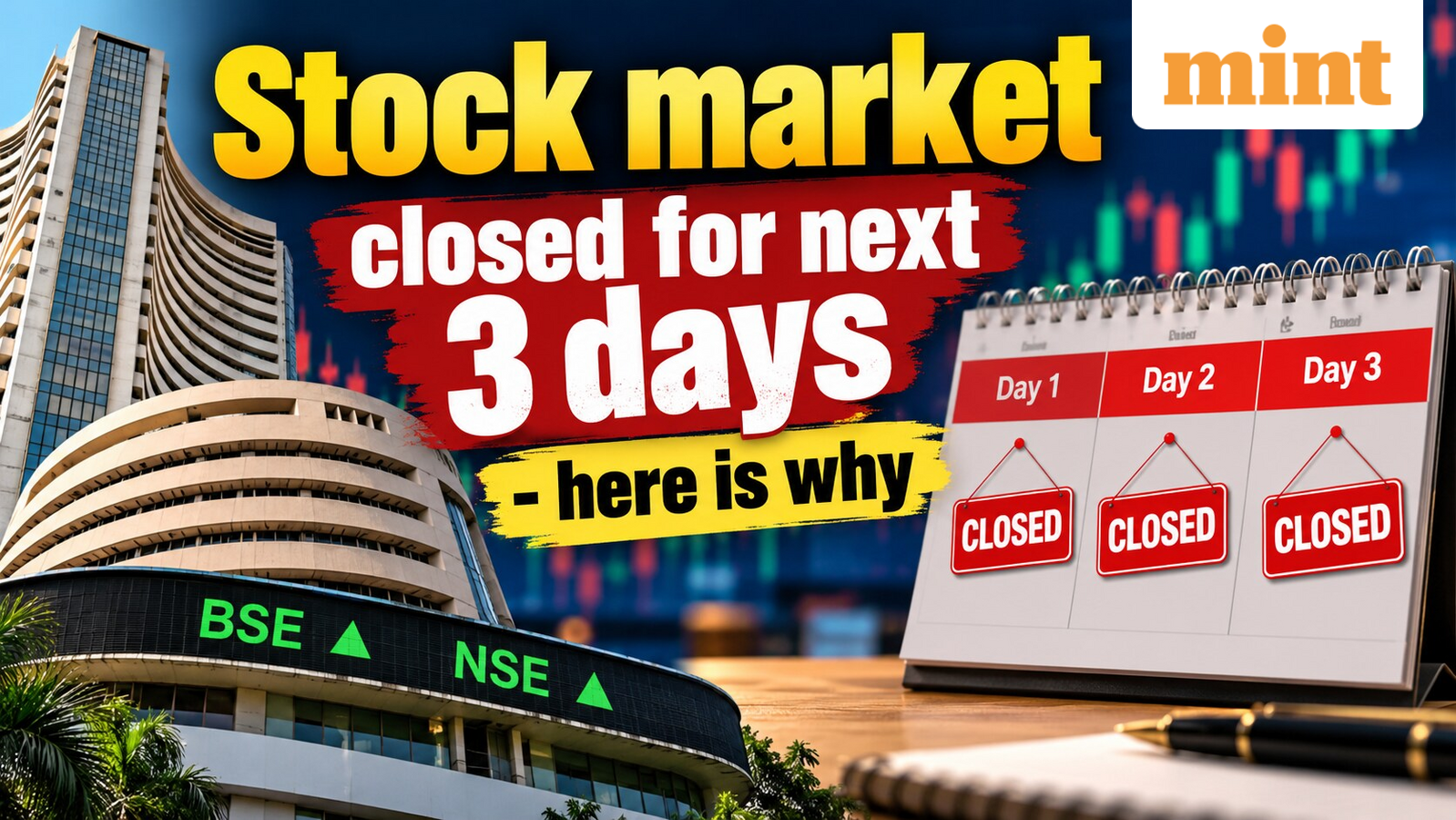Stock market closed for next 3 days - here is why | Check NSE calendar dates October 2026