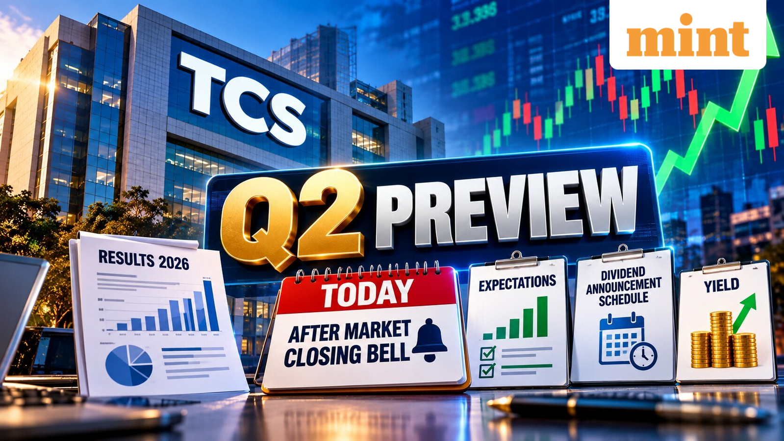 TCS Q2 preview: Results 2026 today after stock market closing bell; expectations, dividend announcement schedule, yield