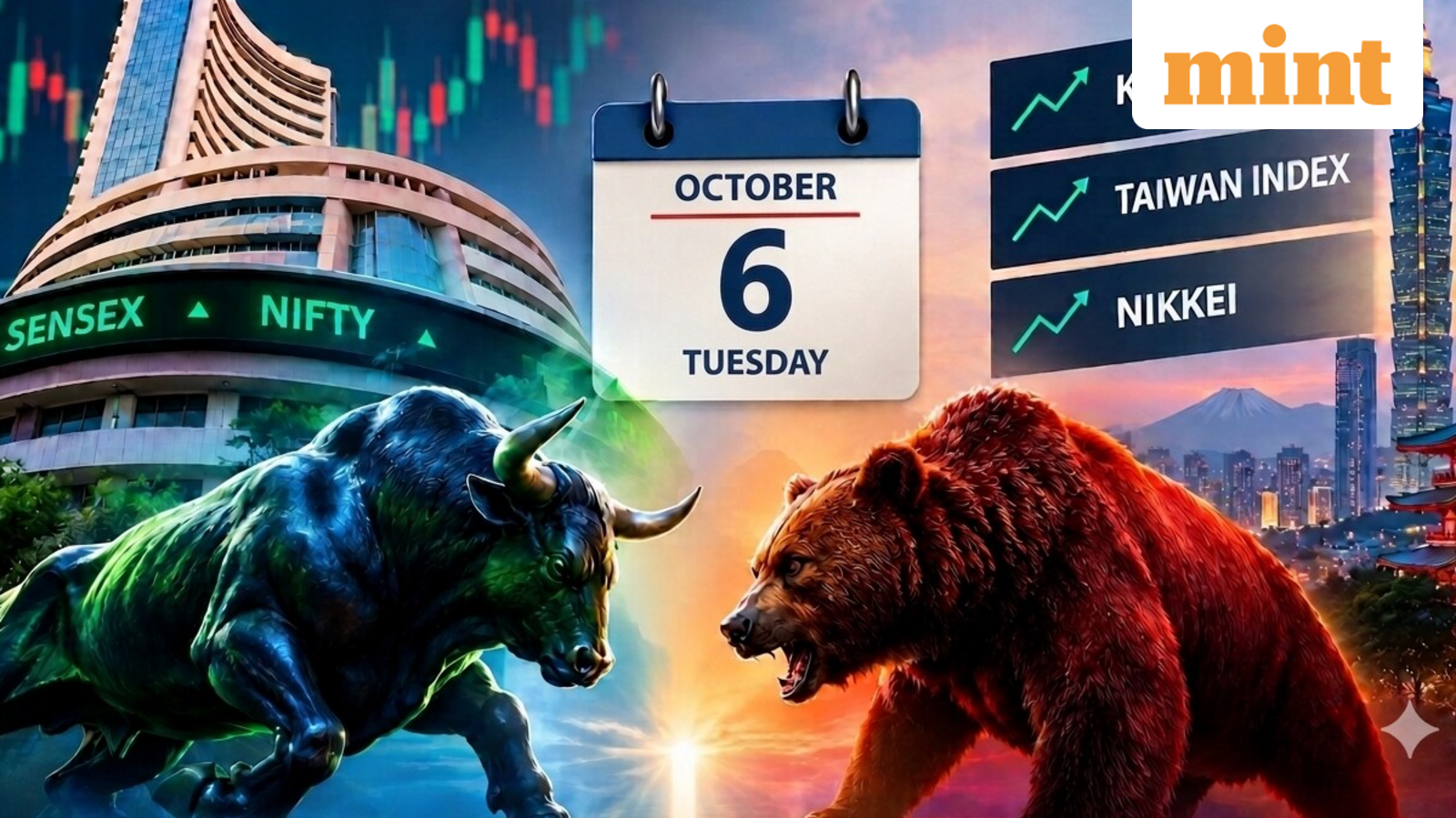 Stock market prediction for tomorrow: Sensex, Nifty outlook for Tuesday | Kospi, Taiwan cues to watch | 6 Oct 2026