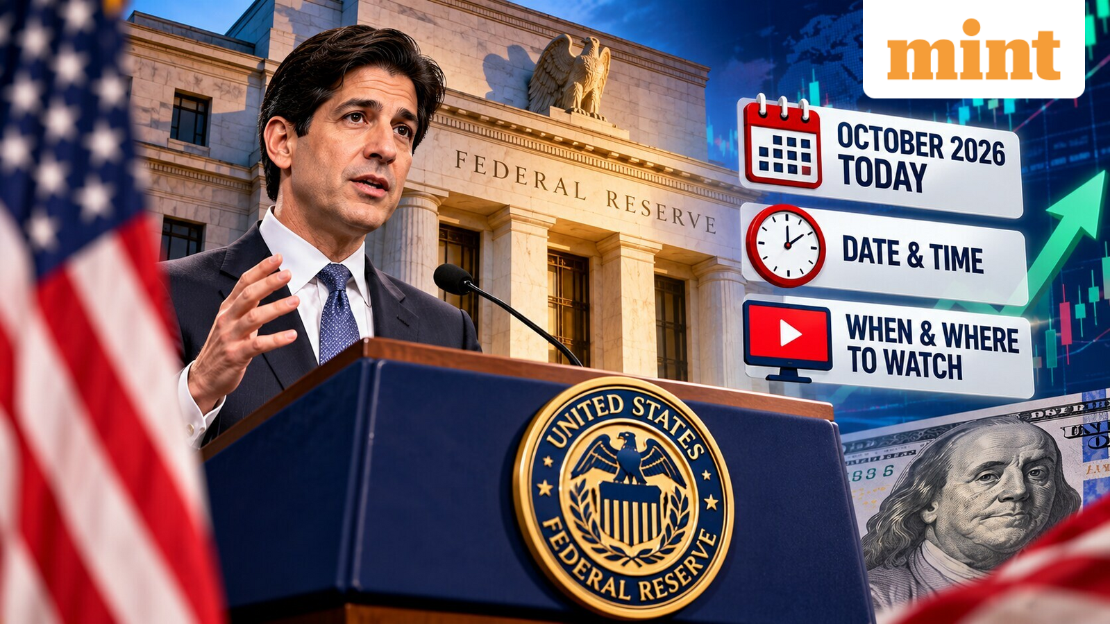 US Fed meeting October 2026 today: Expectations, date and time, when &amp; where to watch Kevin Warsh's speech