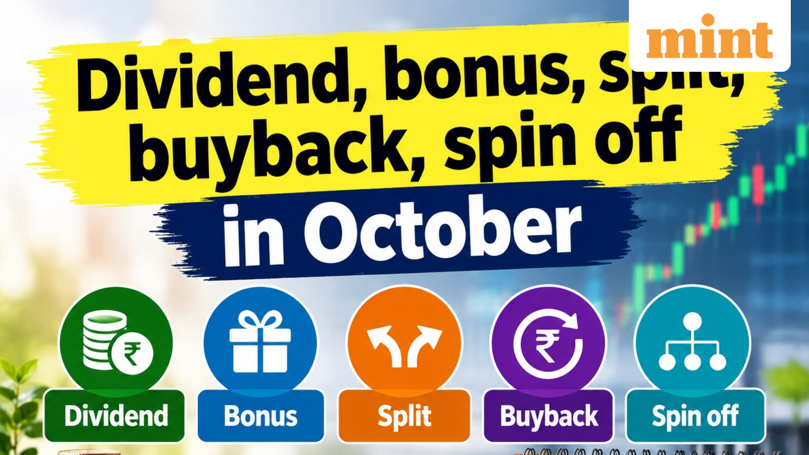 Dividend, bonus, split, buyback, spin off in October: TCS, NMDC, PTC India, JSW Dulux among key corporate actions | List