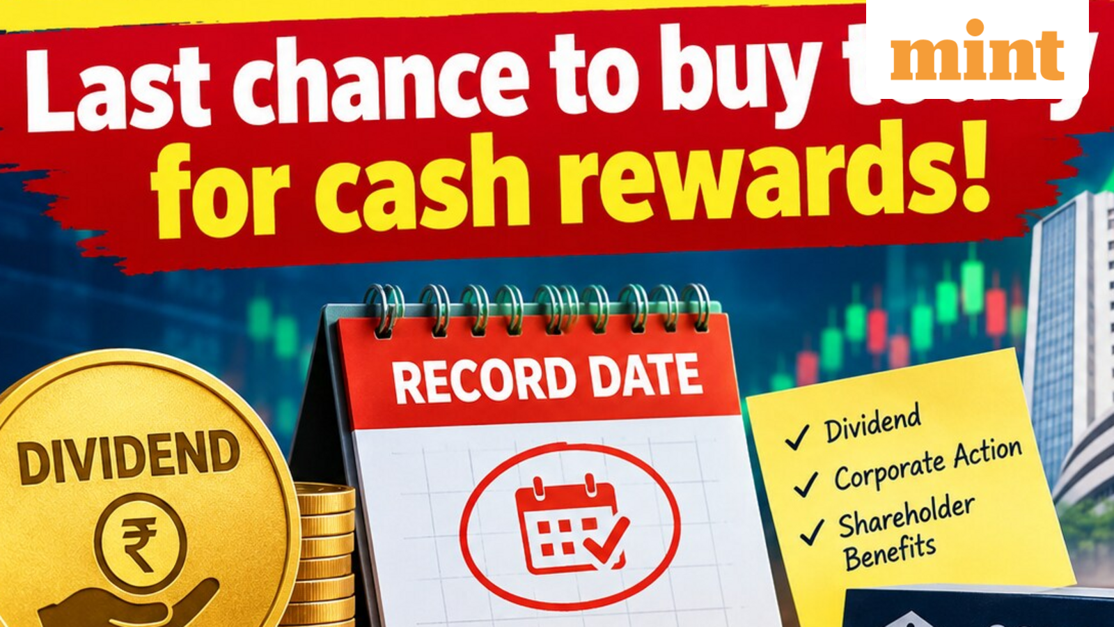 Dividend stocks, bonus shares: Last chance to buy - check record date | Ratio, yield, other details
