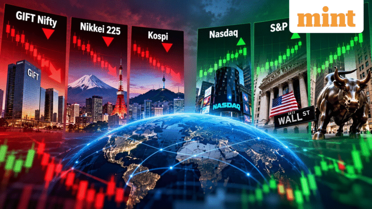 Global markets today: GIFT Nifty, Nikkei 225, Kospi slide on Tuesday, 20 October | Nasdaq, S&amp;P, DJIA rise up to 1%