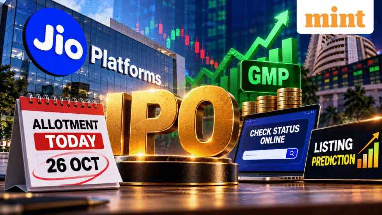 Reliance's Jio Platforms IPO allotment today, 26 Oct: Check status online, latest GMP price, share listing prediction