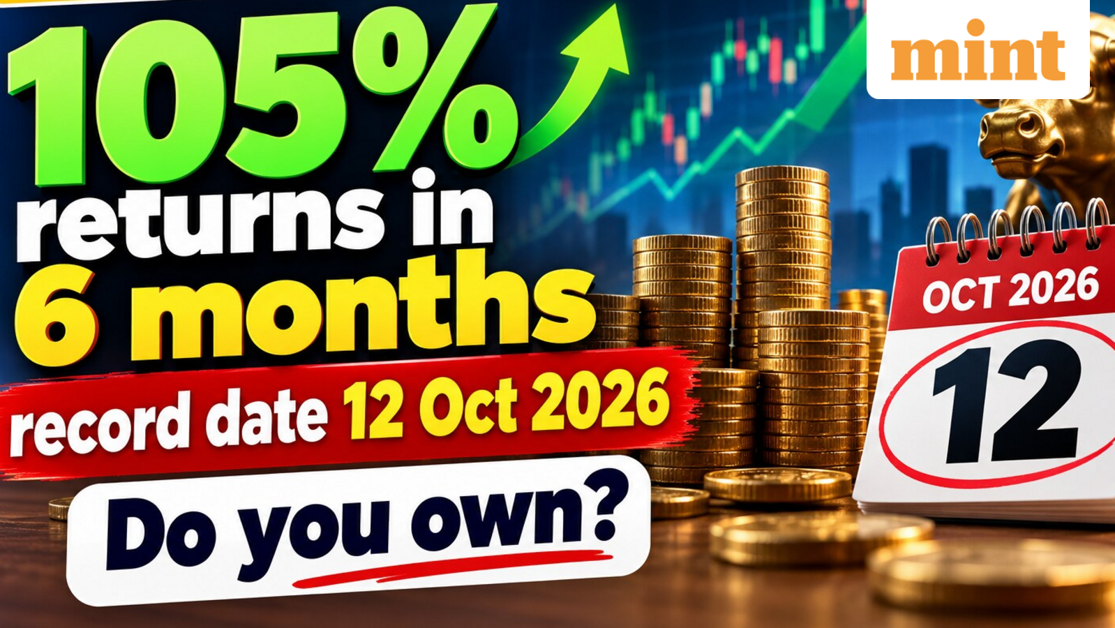Bonus share: 105% returns in 6 months, record date 12 Oct 2026 - Do you own? Check ratio