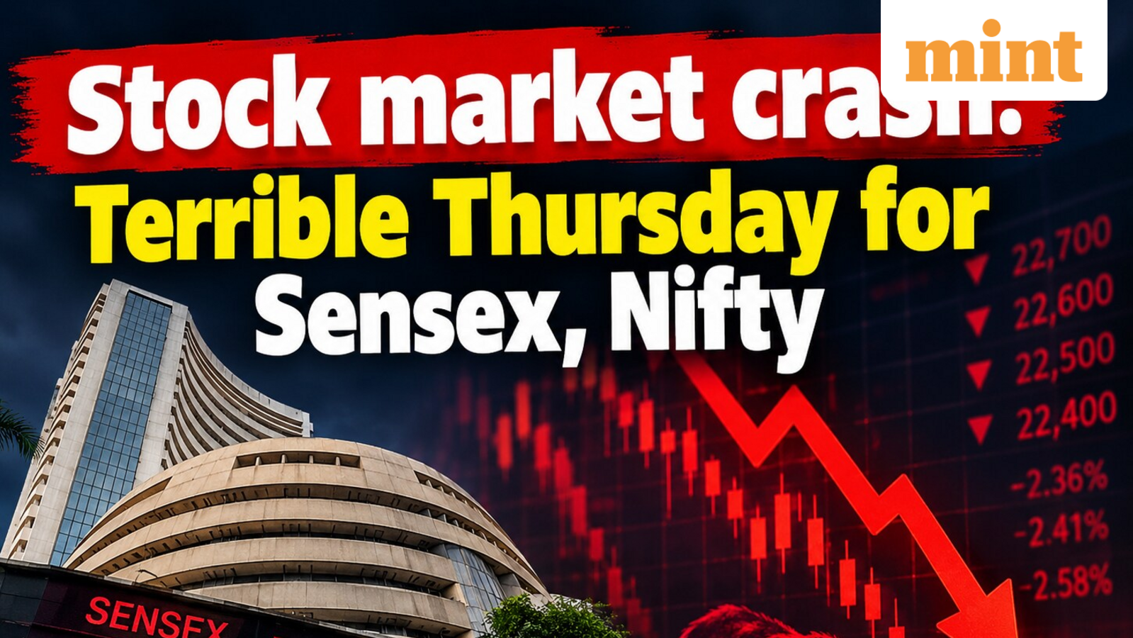 Stock market crash: Terrible Thursday for Sensex, Nifty as over  ₹7 lakh cr investors' wealth eroded - what went wrong?