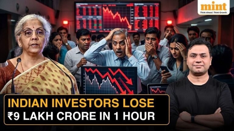 Stock Market Crash: How investors lost  ₹9.5 lakh crore in over an hour — Top losers of Sensex, Nifty | Stock Market News