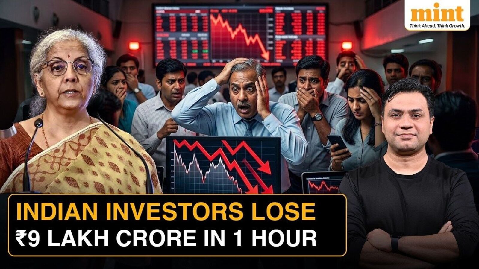 Stock Market Crash: How investors lost  ₹9.5 lakh crore in over an hour — Top losers of Sensex, Nifty | Stock Market News