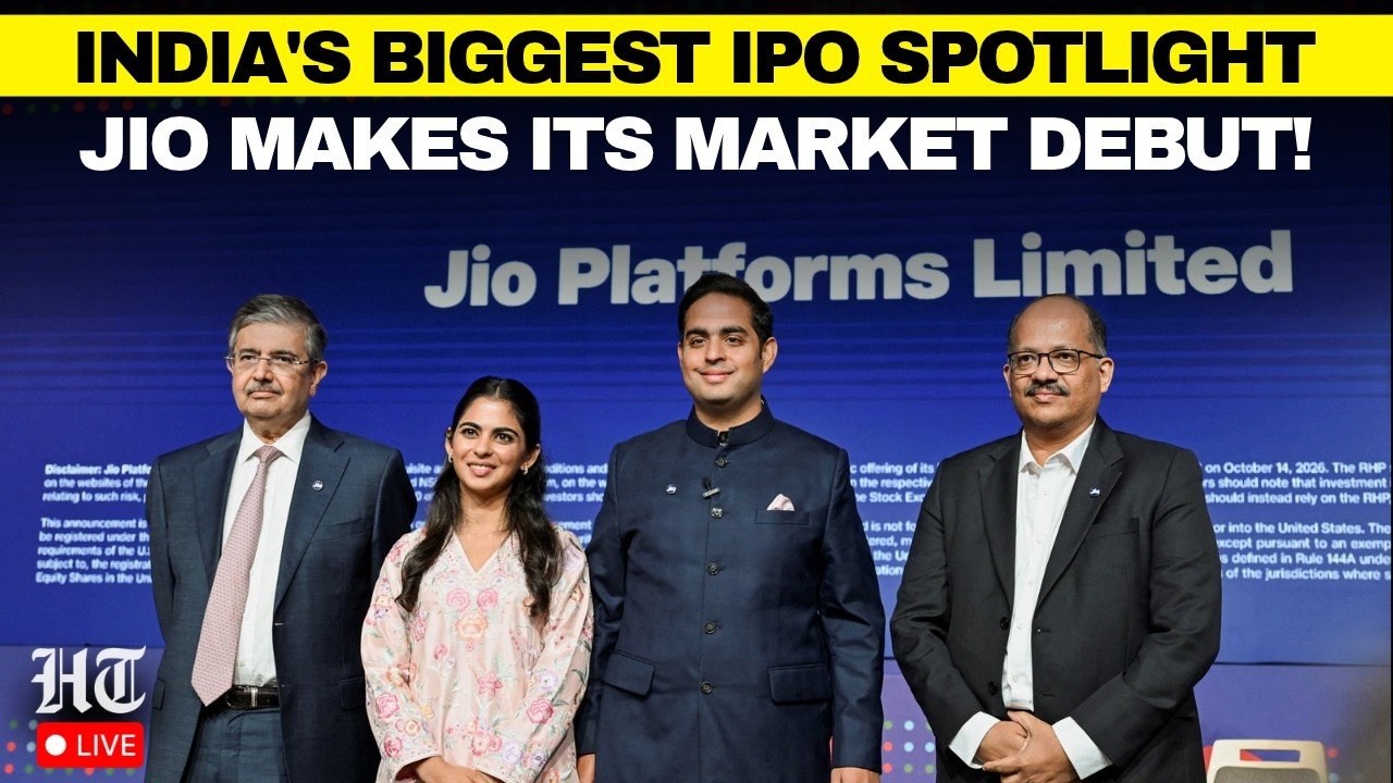 IPO listing record! Jio Platforms becomes India's largest telecom firm even before stock trading after  ₹1358 settled