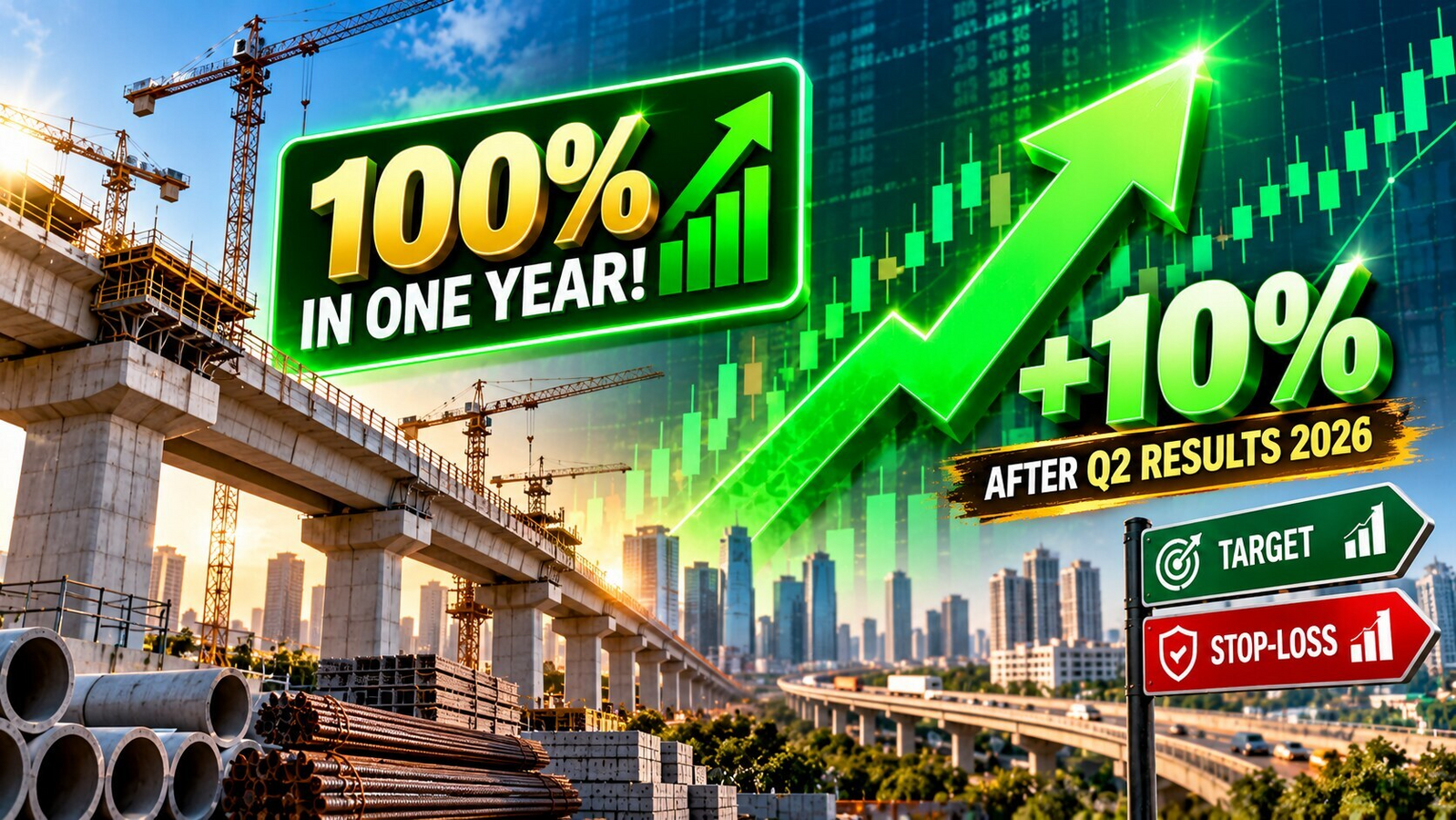 Up 100% in one year! Infra stock jumps 10% after Q2 results 2026 | Will the rally continue? Target, stop-loss