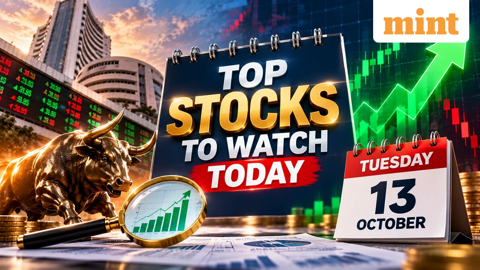 Top stocks to watch today: Hero Motors, HCL Tech, Power Grid, IHCL shares in focus on Tuesday, 13 Oct | Full list